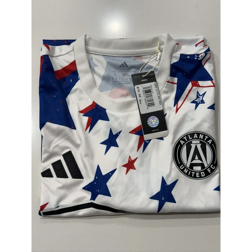 adidas MLS AMER PRESH Atlanta United FC Jersey L AEROREADY KB8968 White Blue